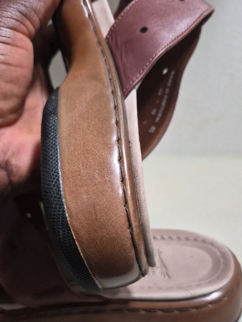 Dansko Brown Leather Cross-Strap Slide Sandals
